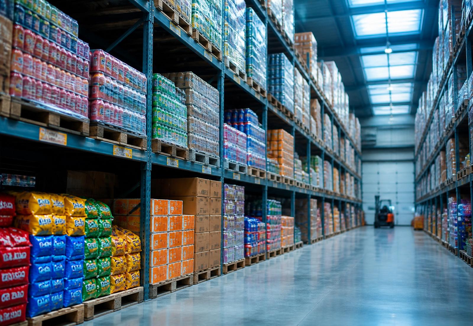 Top World Imports wholesale warehouse aisle
